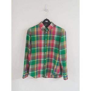 Ralph Lauren Classic Fit Preppy Button Up in Bright Colorful Plaid for Fall NWOT